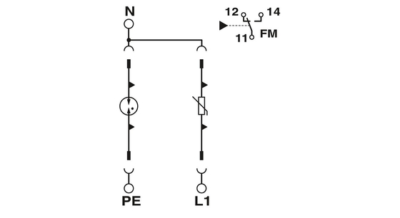 Επαφή Phoenix 2905333 VAL-SEC-T2-1S-350-FM Προστατευτής υπερεκτάσεων για εφαρμογές 3 πόλων