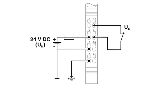2861331 IB IL 24 PWR IN-PAC Phoenix Contact Power Module με επίπεδο προστασίας IP20
