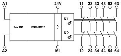 Ρέλε τάσης Phoenix Contact PSR-MC82-5NO-1NC-1DO-24DC-SC για βιομηχανικές εφαρμογές
