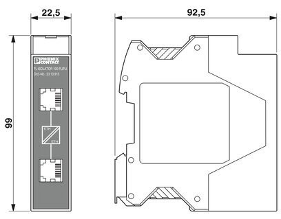 2313931 Phoenix Contact Modem FL ISOLATOR 100-RJ/RJ για βέλτιστες επιδόσεις αυτοματισμού