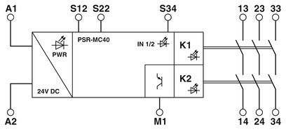 Επικοινωνία Phoenix PSR-MC40-3NO-1DO-24DC-SC Ρέλε ασφαλείας για προστασία έκτακτης ανάγκης