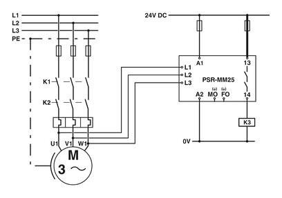 Προστατευτικό ρελέ ασφαλείας PSR-MM25-1NO-2DO-24DC-SP με προστασία τάσης επαφής Phoenix