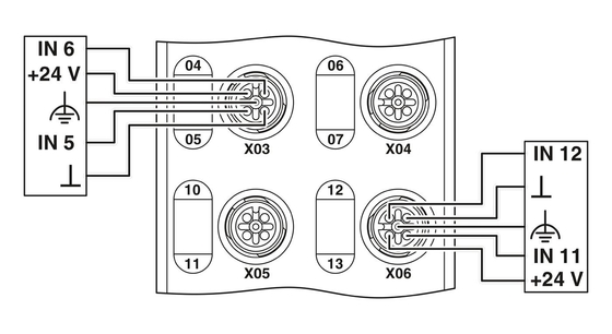 IP65/IP67 Επίπεδο προστασίας 2701510 AXL E PN DI16 M12 6P Phoenix Contact Digital Module