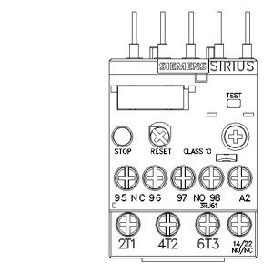 Siemens 3RU6116-0GB0 Ρέλε υπερφόρτωσης 11...16 A Μέγεθος S00 Τάξη 10 για προστασία κινητήρα