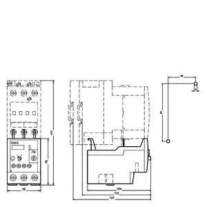 Siemens 3RU5136-4BB0 Ρέλε υπερφόρτωσης 40...50 A Μέγεθος S2 Τάξη 10 για προστασία κινητήρα