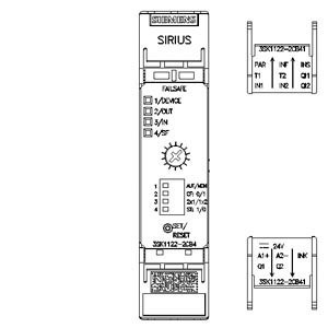 Σημείο ασφαλείας Siemens 3SK1122-2CB41 με τερματικούς φορτισμένους με ελατήριο και 4 εισόδους ενεργοποίησης