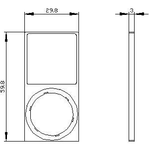Siemens 3SU1900-0AQ10-0AA0 SIRIUS ACT 22 mm τετραγωνικός στερεοποιητής ετικέτας για ετικέτες
