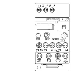 Siemens 3RU6116-1CB1 Ρέλε υπερφόρτωσης 11...16 A Μέγεθος S00 Τάξη 10 για μοτοσυκλέτες