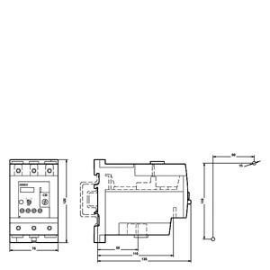 Siemens 3RU5146-4KB1 Ρέλε υπερφόρτωσης 80 100 A Μέγεθος S3 Φορτίο επαφής για προστασία κινητήρα