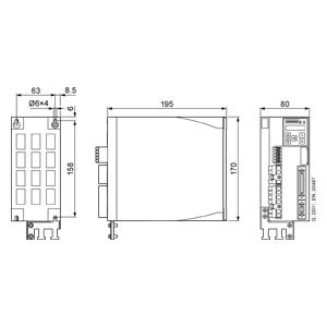 Σιμενς SINAMICS V90 Μετατροπέας LI 200 V PROFINET FSC 0,75 kW οδηγός 6SL3210-5FB10-8UF0