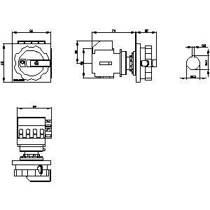 Siemens 3LD2054-1TP53 Βασικές συσκευές διακόπτη αποσύνδεσης για βιομηχανικό έλεγχο ισχύος