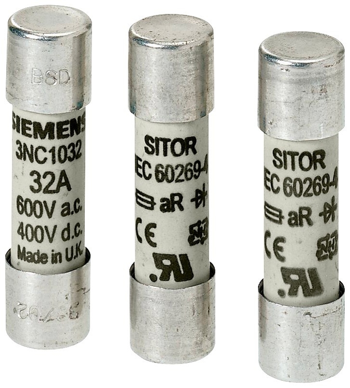 3NC1008 15A 600VAC/700VDC aR 10X38mm SITOR κυλινδρική σύνδεση ασφάλειας για προστασία ισχύος