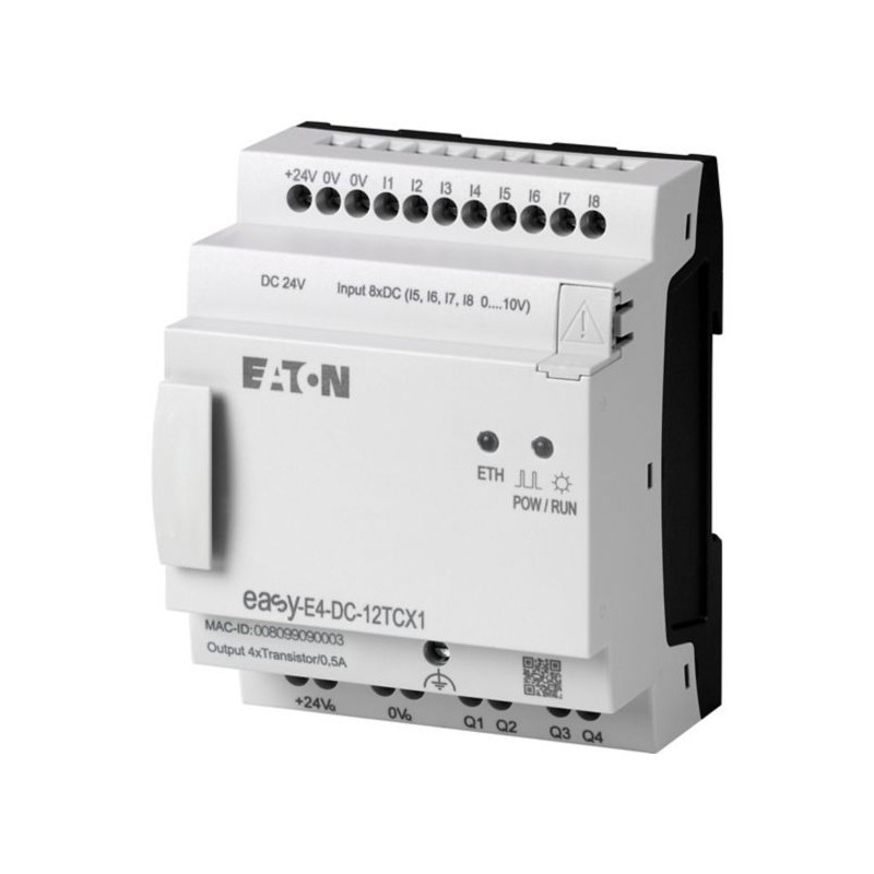 EASY-E4-DC-12TCX1 CPU 8DI 4AI 4DO 24V DC Power Ethernet Interface Μικροσκοπικό σχέδιο