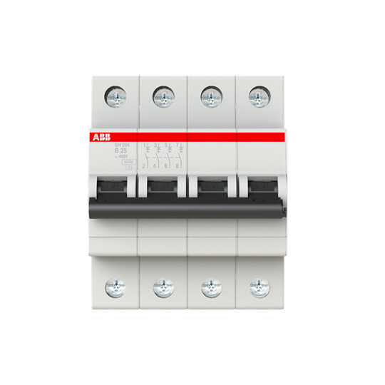 25A BCD Curve MCB SH204-B25 Μικροσκοπικός διακόπτης κυκλωμάτων 4P με μακροχρόνια απόδοση