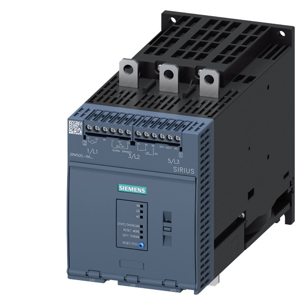 3RW5056-6AB14 SIRIUS Soft Starter Μέγεθος S6 Τερματικά βίδες Αναλογική έξοδος και λύση