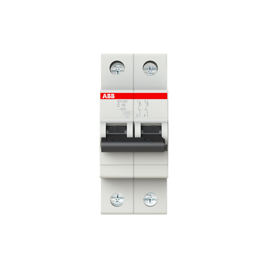 Μικροσκοπικός διακόπτης κυκλωμάτων 50Hz MCB SH201-C16NA Μεγάλη ικανότητα διάσπασης 1 NP C 16 A
