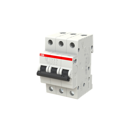 220V MCB SH203-C25 Μικροσκοπικός διακόπτης κυκλωμάτων 3P C 25A Διορισμένη τάση 220V BCD καμπύλη C
