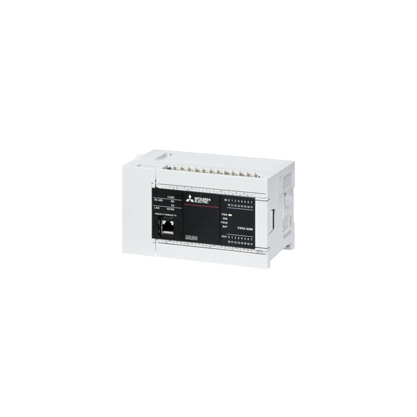 FX5U-32MT/ES FX5U Mitsubishi PLC 16 εισροές 16 εξόδους τρανζίστορ 3xAnalog Eth RS-485 νεροχύτη
