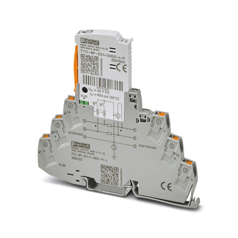 1065320 TTC-6P-2X1-F-24DC-PT-I Phoenix Contact Surge Protector 4 Pole Κανονικό ρεύμα εκκένωσης 2.5