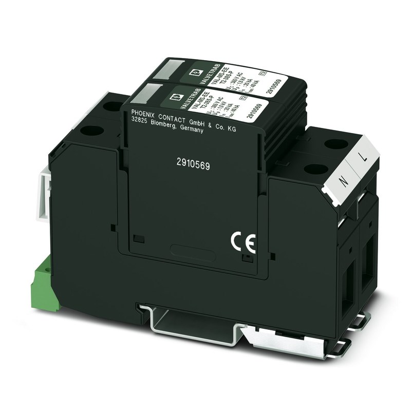 240V AC L-PE / N-PE Προστατευτής υπερβολικής τάσης για 2 πόλους VAL-MS-EE-T2-2 0-385-FM Ανθεκτικός σχεδιασμός