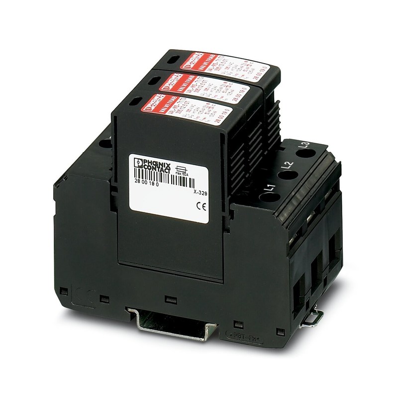 4 Πόλος 2800189 VAL-MS-T1/T2 335/12.5/3 0 Κλάση 1/2 Προστατευτής κεραυνών/υπερβολικής τάσης για 380V
