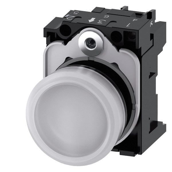 Πλήρης μονάδα πιλότος φωτός SIRIUS ACT 3SU1102-6AA60-1AA0 με πλαστικό ομαλό φακό