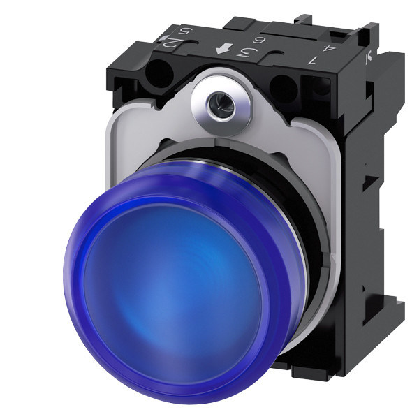 Λεπτός φακός Flush SIRIUS ACT Πλήρης μονάδα Pilot Light με μέταλλο Λάμψη 24V AC/DC