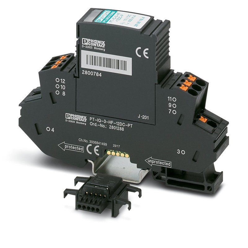 Προστατευτής υπερτάσεων PT-IQ-3-HF-12DC-PT Διορισμένη τάση 12V DC 4 πόλων Προστατευτική συσκευή