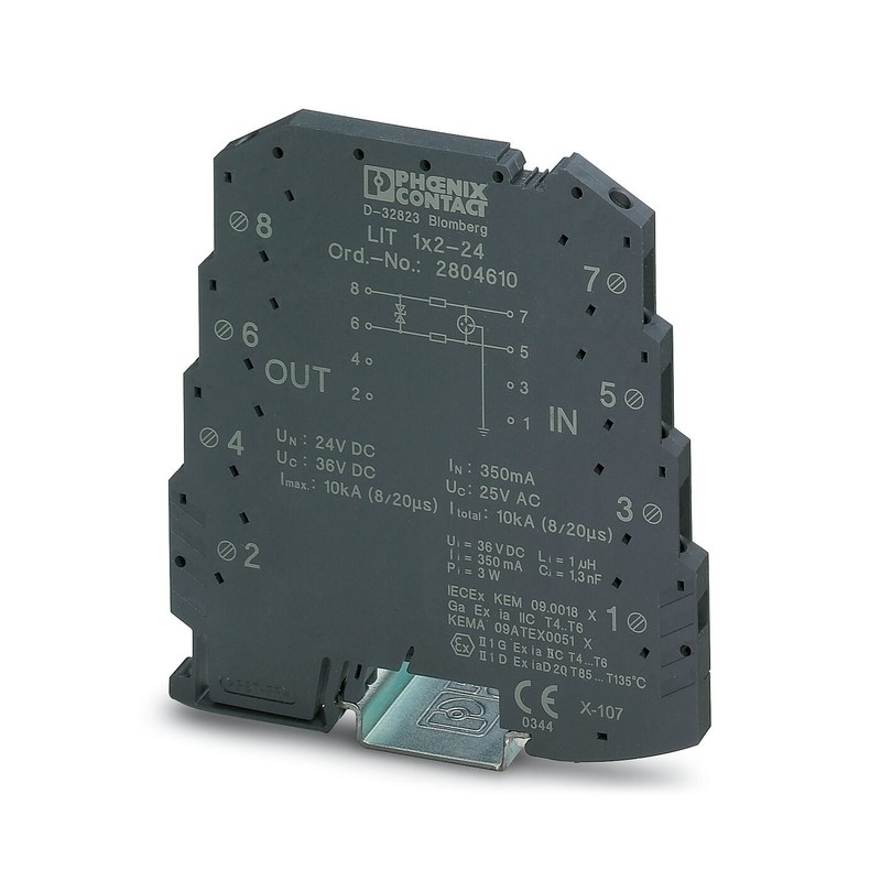 24 V DC 2804610 LIT 1X2-24 Προστατευτής υπερτάσεων 2 σύστημα προστασίας πόλων