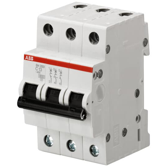 Διορισμένη τάση 220V SH203-D0.5 Μικροσκοπικός διακόπτης κυκλωμάτων 3P 0.5A για την ηλεκτρική ασφάλεια