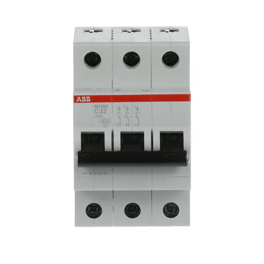 MCB SH203-C32 Μικροσκοπικός διακόπτης κυκλωμάτων 3P C 32A Διορισμένη τάση 220