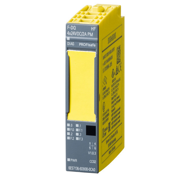 ΠΛΚ 6ES7136-6DB00-0CA0 F-DQ HF 4x24VDC/2A Ηλεκτρονική μονάδα για βιομηχανική αυτοματοποίηση