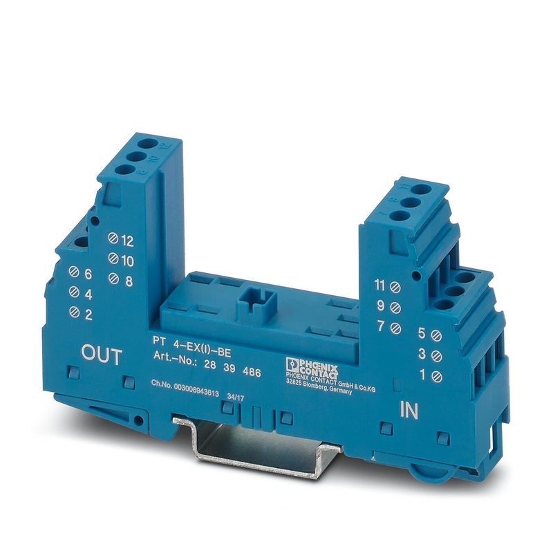 1 πόλος PT 4-EX I -BE Phoenix Contact Surge Protector Base για ηλεκτρικά συστήματα