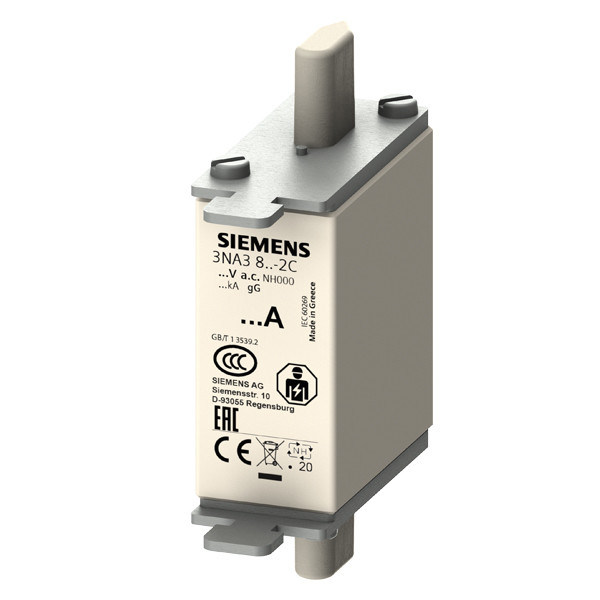 LV HRC Fuse Link GL/GG με μη απομονωμένες λαβές λαβής και μπροστινό δείκτη Μεγέθος 000 500V