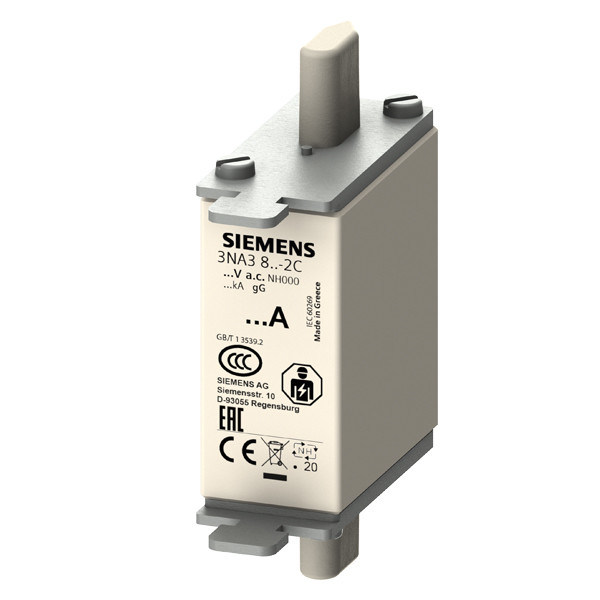 Μέγεθος 000 LV HRC Fuse Link GL/GG με μη απομονωμένες λαβές λαβής και μπροστινό δείκτη