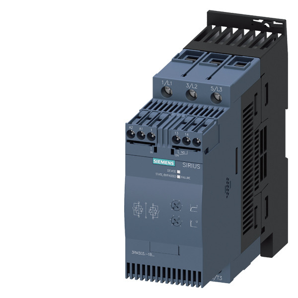 Siemens 3RW3036-1BB14 3RW30 Soft Starter Size S2 Τερματικά βίδες Παράκαμψη Αξιόπιστη