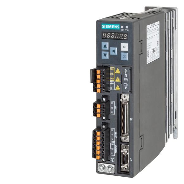 Siemens SINAMICS V90 6SL3210-5FB10-1UF2 Αντιστροφέας συχνοτήτων Οδηγός LI FSA 0,20 kW Μετατροπέας